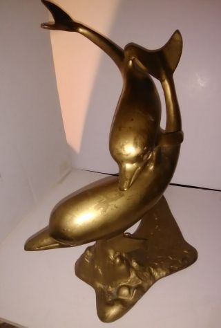 Vintage Large Brass Dolphin 