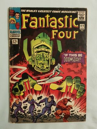 Fantastic Four 49 1966 1st Galactus,  Silver Surfer Cover.  4.  0 (est)