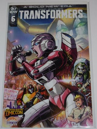 Idw Transformers (2019) 6 Re Greater Austin Comic Con Exclusive Variant Nm