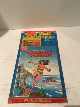 Fisher Price Heroes Wonder Women Story Book & Tape 1982 Vintage