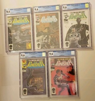 Punisher Limited Series 1 - 5 Cgc Graded 9.  6 - 9.  4 Nm/nm,  Mike Zeck (marvel)