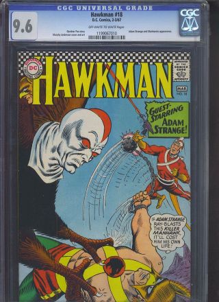 Hawkman 18 Cgc Nm,  9.  6; Ow - W; Adam Strange Cover/story (2 - 4/67)