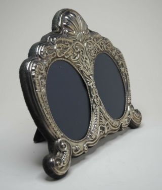 English Sterling Silver Double Photo frame 2