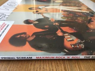 PRIMAL SCREAM MAXIMUM ROCK ' N ' ROLL THE SINGLES VOLUME 2 SIGNED LP VINYL RECORD 2