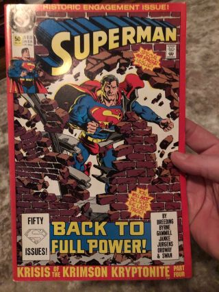 Rare Limited Superman 50 2nd Print Edition Collector’s Special Variant Dc Comic