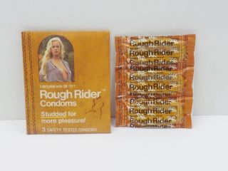Old Stock 1982 Vintage Rough Rider Condoms / Rubbers 3 Pack
