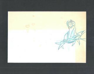 Little Mermaid Sebastian Walt Disney Production Cel Drawing 1989 26 With Damage