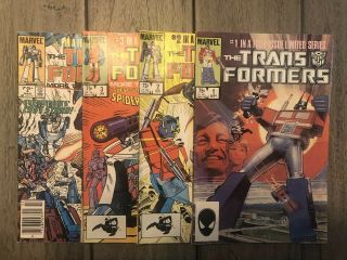 Transformers 1 2 3 4 Limited Mini Series - Marvel 1984 - Tons Of 1st Appearances
