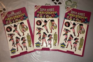Wonder Woman Dc Comics Our Way Stickers 1981 80s Vintage 3d Puffi Stickers