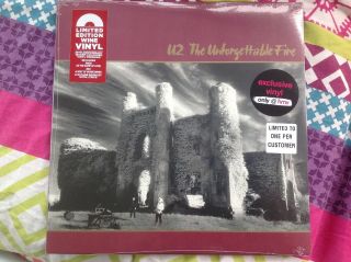 U2 - The Unforgettable Fire Hmv Lp Wine Vinyl Ltd 1000 35th Anniversary