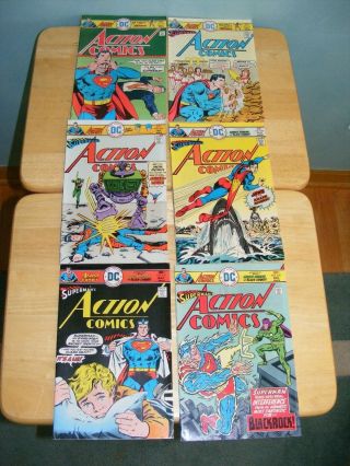 6 Superman Action Comics 453 454 455 456 457 458 453 To 458 Fn - Nm