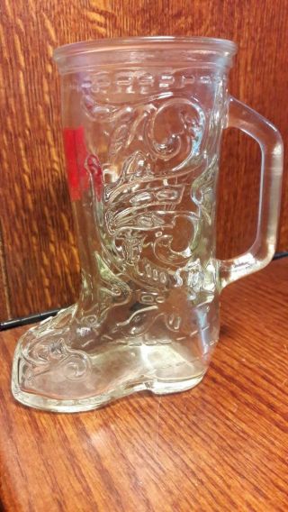 Old Milwaukee Beer glass boot mug Jos.  schlitz brewing company 4