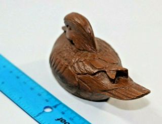 Rare Red Mill 1992 DUCK Decoy Vintage hand - crafted figurine pecan shell resin 5 