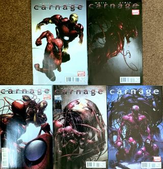 Carnage 1 - 5 Complete Series Nm Zeb Wells Clayton Crain Marvel Absolute Carnage