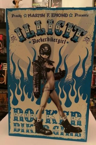 Electric Tiki Illicit Rocker Biker Girl Sideshow Premium Rare 1/4