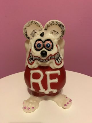 Rat Fink Glow In The Dark Bank By Big Daddy Roth.  8 Inches Tall