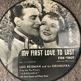 Leo Reisman Adorable/my First Love To Last Victor 17 - 4000 " Ve " 1930s Pic Disc 78