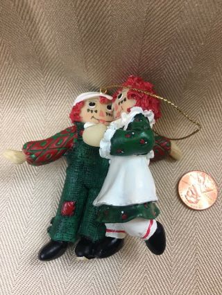 Vintage Christmas Tree Ornament RAGGEDY ANN and ANDY 1998 3
