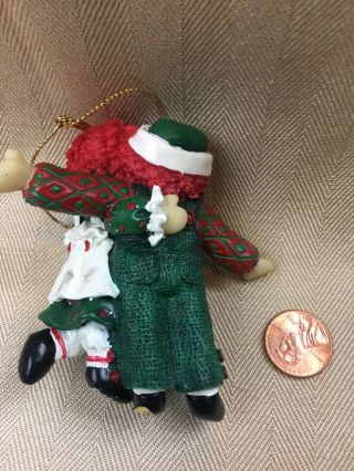 Vintage Christmas Tree Ornament RAGGEDY ANN and ANDY 1998 4
