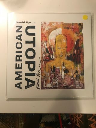 Signed David Byrne American Utopia Vinyl,  And Ry Cooder Print,  Nonsuch Spring Lp