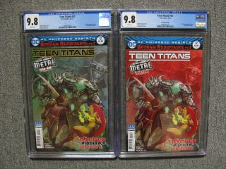 Teen Titans 12 " First Batman Who Laughs " First And Second Prints - Both Cgc 9.  8