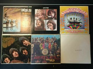Rock & Roll The Beatles Something,  Let It Be,  Sgt.  Peppers & More 6 Lps Vg