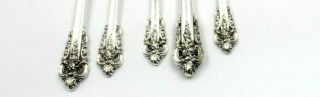 5 PIECE WALLACE GRANDE BAROQUE FLATWARE PLACE SETTING STERLING SILVER 6325 6