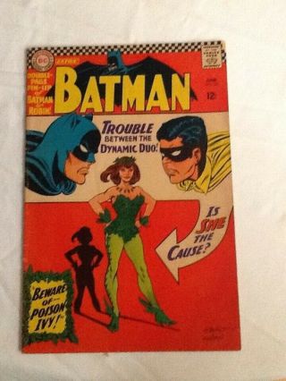 Batman Dc Comics Poison Ivy 181 1965 Comic Book.