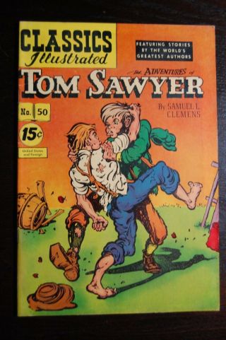 Classics Illustrated Comics 50 Tom Sawyer Hrn 94 Higher Grade