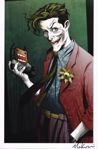 Mike Mckone Signed Dc Comic Batman Art Print The Joker