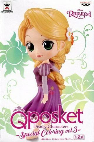Banpresto Q Posket Disney Princess Tangled Rapunzel Figure Special Coloring 4