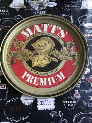 Vintage Metal Beer Tray Matt 