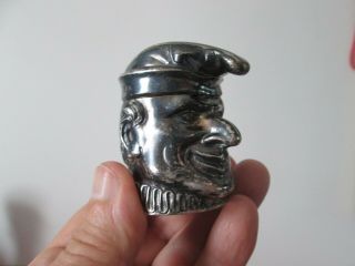 Antique Figural Punch Head - Sterling - English - Match Holder 1898 London