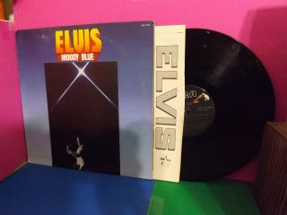 Elvis Presley:12 " Lp Moody Blue " Black Vinyl " {vinyl Vg,  Cover / Sleeve Ex} Rca