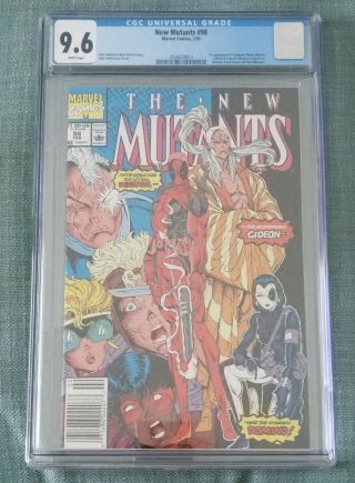 Mutants 98 Cgc 9.  6 | Marvel | 1st Deadpool,  Gideon & Copycat.  Rictor Leaves.
