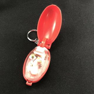 PM3 VINTAGE 1997 Takara Red Pocket Sanrio Hello Kitty Moving Keychain KeyRing 2