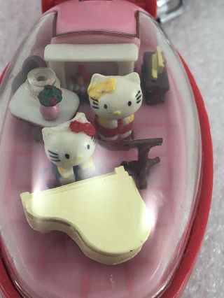 PM3 VINTAGE 1997 Takara Red Pocket Sanrio Hello Kitty Moving Keychain KeyRing 6