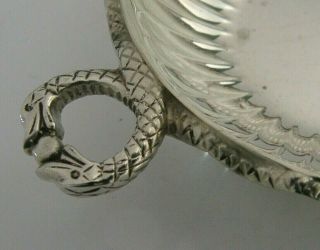 Heavy English Solid Sterling Silver Wine Taster 94g Snake Handle London 1971