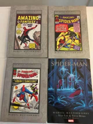 Marvel Masterworks Spider - Man Vol 1 - 4 (v1 - 3 B&n And V4 2010)