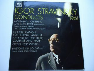 Igor Stravinsky Conducts 1961 Rosen Cbs 72007 England Near Rare
