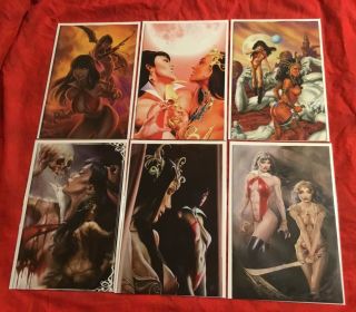 Vampirella Dejah Thoris 1 25 Book Variant Set Nycc,  Parrillo,  Mayhew,  Virgin,  B/w,