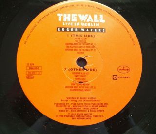 Pink Floyd Roger Waters The Wall Live In Berlin 1990 UK Double LP Ex / Ex 7