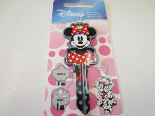 Minnie Mouse Shape D104 Kwikset Kw1 House Key Blank Authentic Disney House Keys