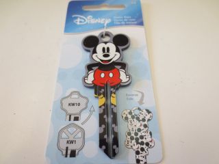 Mickey Mouse Shape D103 Kwikset Kw1 House Key Blank Authentic Disney House Keys