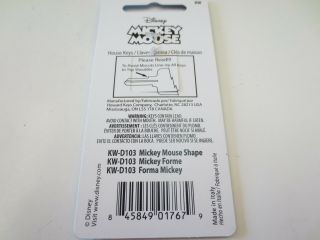 Mickey Mouse Shape D103 Kwikset KW1 House Key Blank Authentic Disney House Keys 3