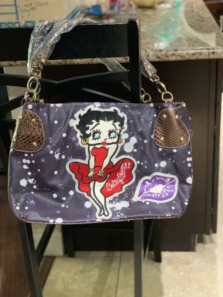 King Features Syndicate 2008 Betty Boop Purse Purple Shoulder Bag