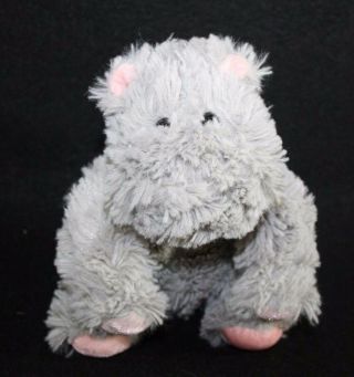 Plush Hippo Hippopotamus B.  J.  Toy Co Soft Squishy Lovey Toy & " Pink Grey