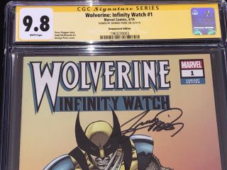 Wolverine Infinity Watch 1 George Perez Remastered Variant CGC 9.  8 Signed Perez 2