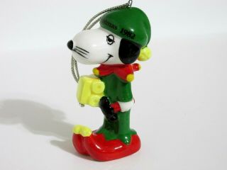 Snoopy Peanuts Charlie Brown Determined Ceramic Christmas Ornament Spike 1982