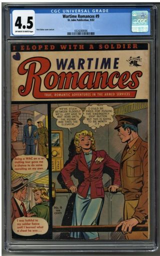 Wartime Romances 9 Cgc 4.  5 0324260006 (gga - Matt Baker Cover) Ow - W Pages.